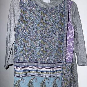 J. Jill Blue and Purple Floral Top